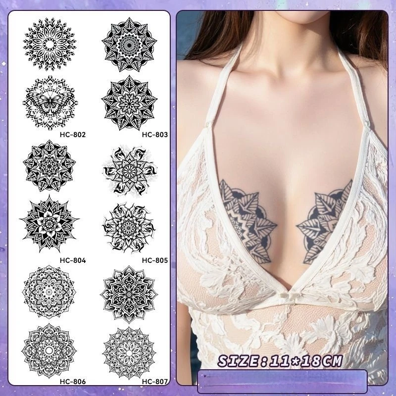 Tymczasowe tatuaże z ziół na b – Nipple Cover Pasties recenzja i cena